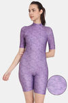 Zelocity Padded Swimsuit With Zipper - Chinese Violet — thumbnail 1